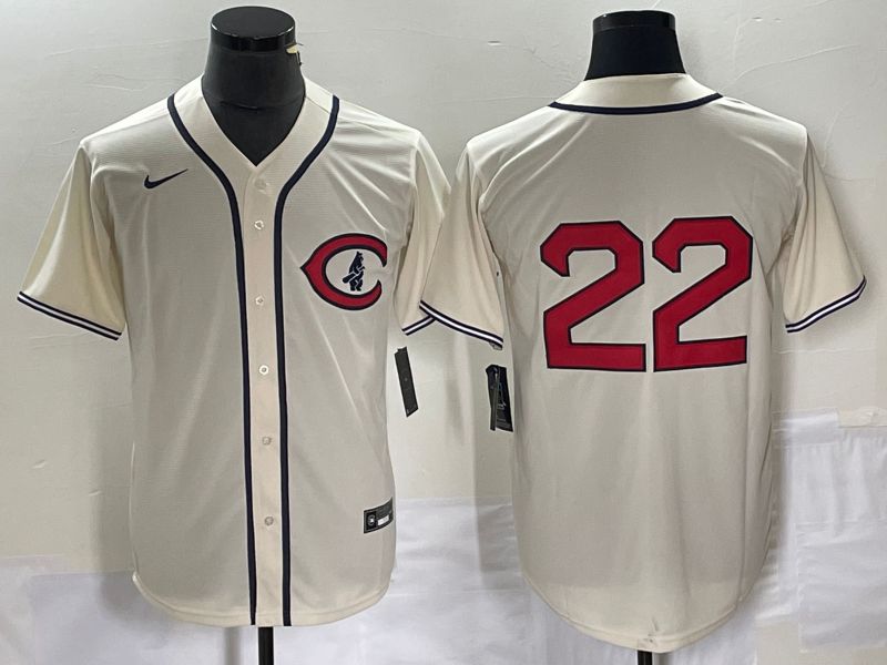 Men Cincinnati Reds #22 No Name Cream Nike Throwback MLB Jersey->san francisco 49ers->NFL Jersey